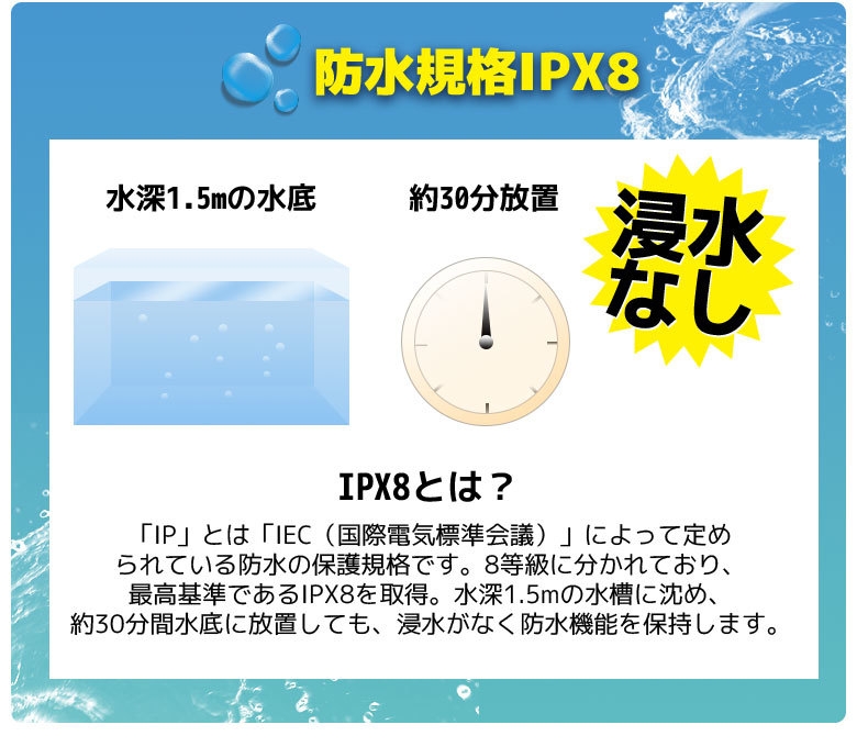 IPX８準拠