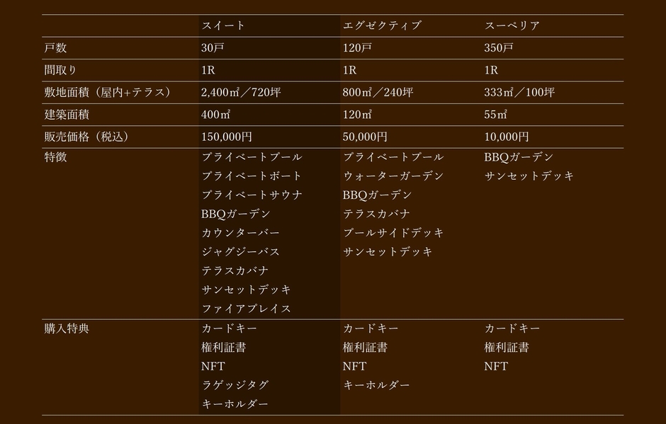 ※いずれも、バーチャル空間での仕様となります。