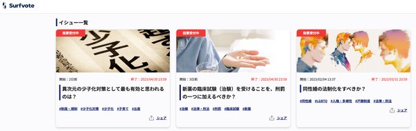 Surfvoteのイシュー