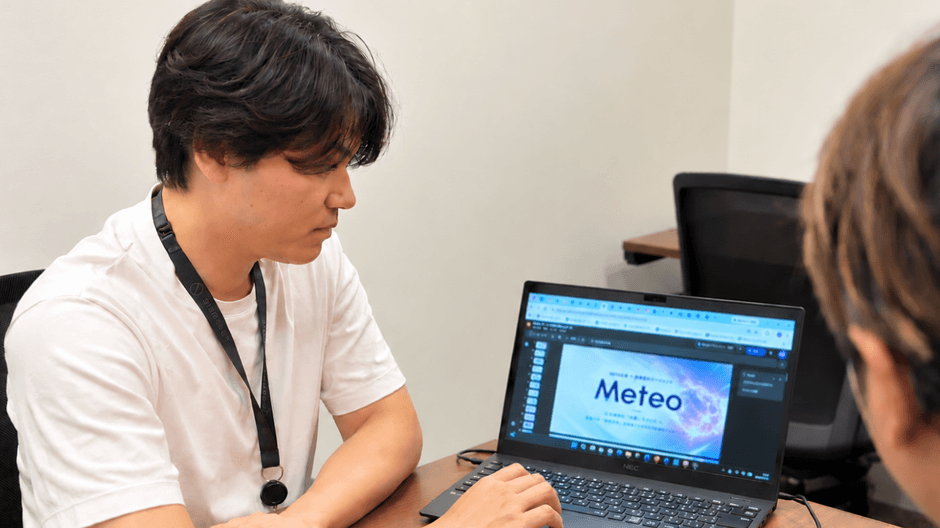 Meta広告運用AI「Meteo」を説明する代表の松本 剛徹