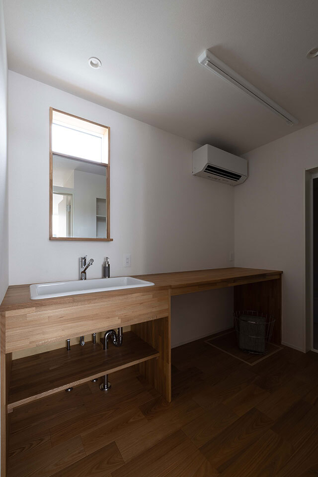 洗面化粧台+物干し