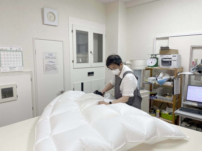 1点1点丁寧に仕立て上げられる寝具