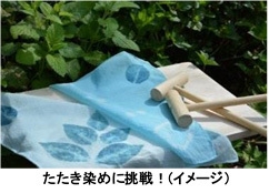 たたき染めに挑戦!(イメージ)