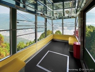 叡山ロープウェイ内装イメージ