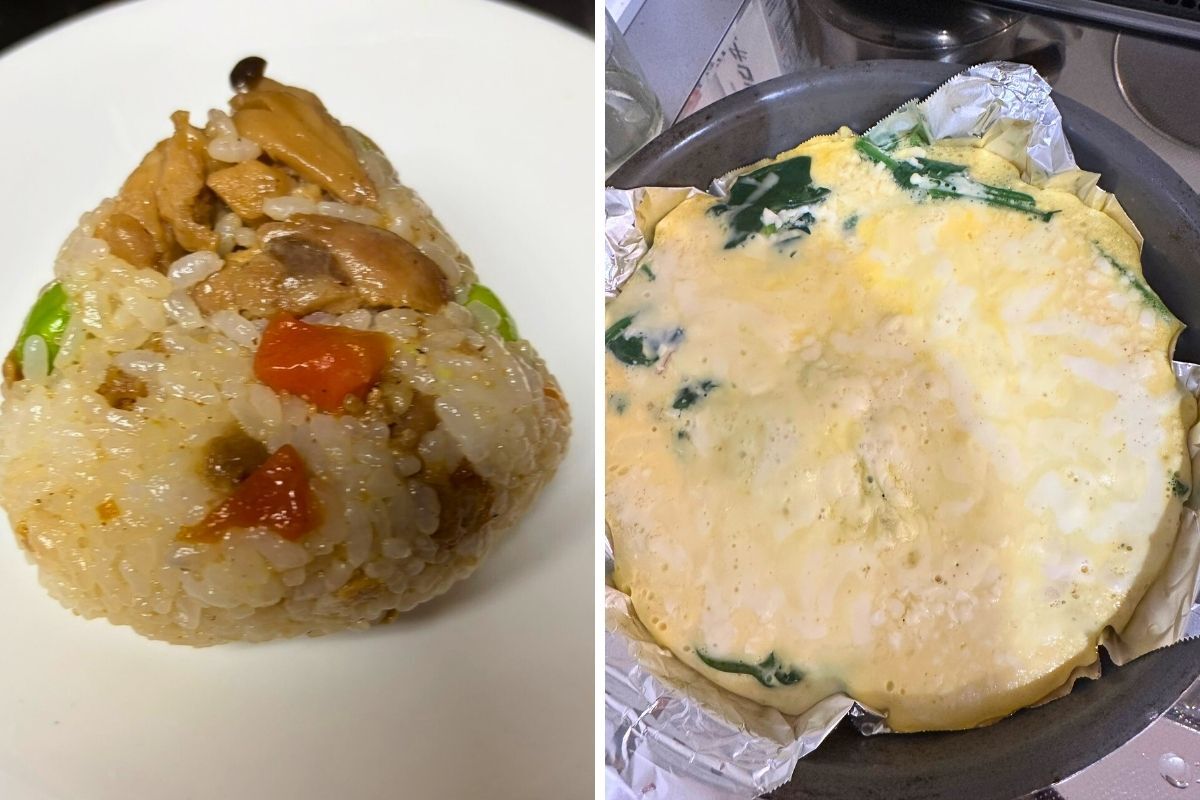 クイーン賞:大分名物とり飯おにぎり/キャプテン賞:ほうれん草キッシュ風