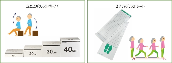 立ち上がりテストボックスと2ステップテストシート
