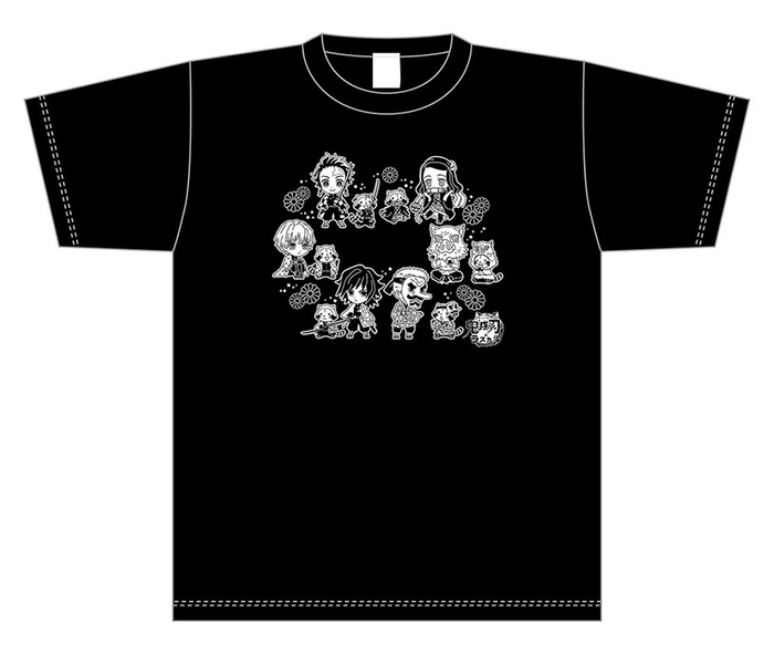 Tシャツ（S,M,L,LLの4サイズ） 3,000円（税抜）　©吾峠呼世晴／集英社・アニプレックス・ufotable 　© NIPPON ANIMATION CO., LTD. 