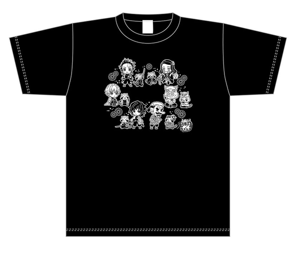 Tシャツ（S,M,L,LLの4サイズ） 3,000円（税抜）　©吾峠呼世晴／集英社・アニプレックス・ufotable 　© NIPPON ANIMATION CO., LTD. 