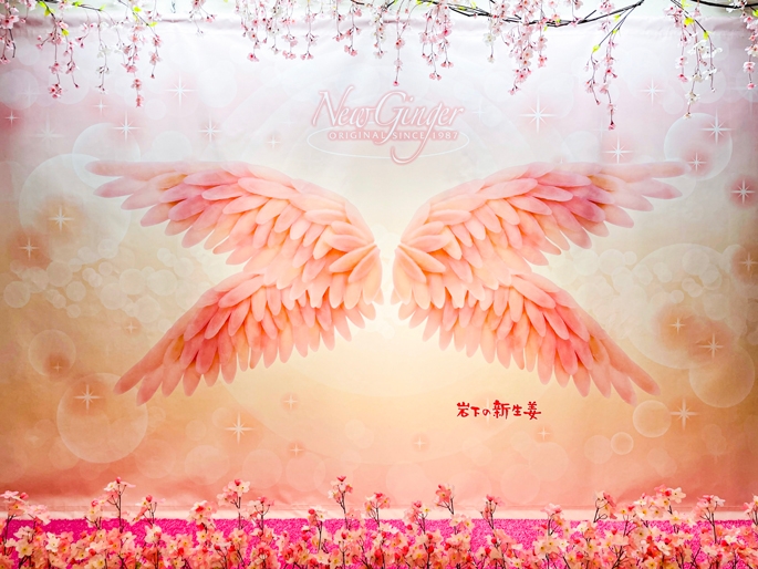 【フォトスポット②】岩下の新生姜ウイング~桜バージョン~