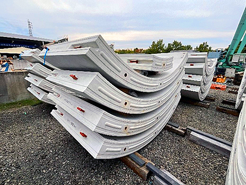 写真1:製造後の仮置状況