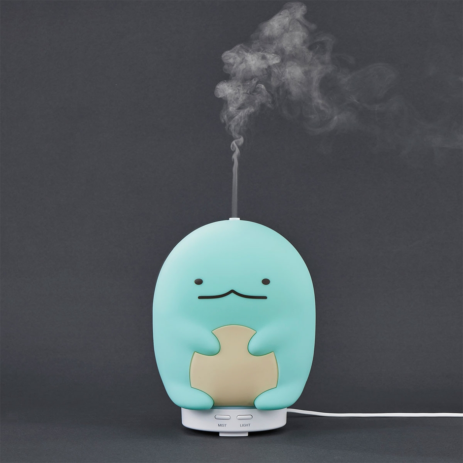 すみっコぐらし ルームライト加湿器 とかげ(加湿器モード イメージ)