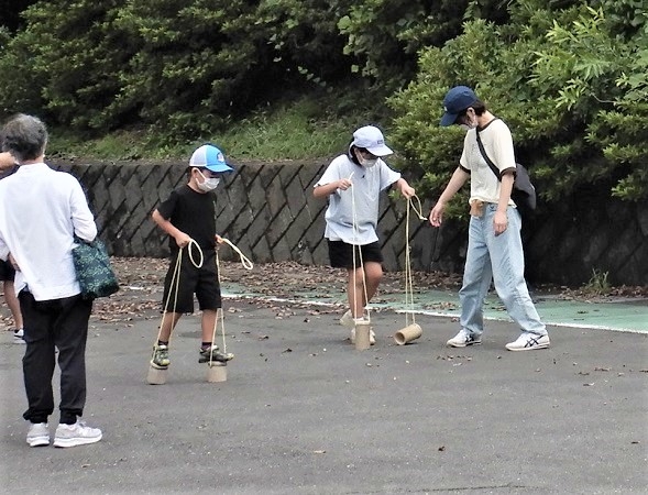竹ぼっくりで遊んでみよう
