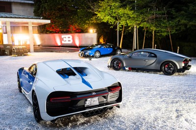 会場に一堂に会したモダンBUGATTI
