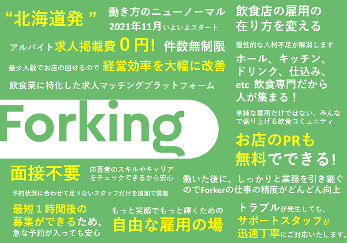 それぞれの飲食店、それぞれの働き手(Forker)にマッチしたスタイルを提案