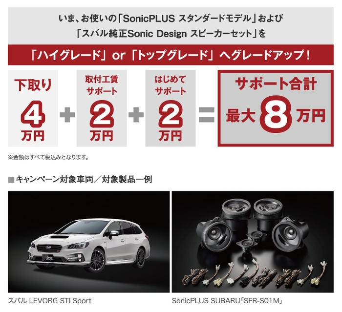 SonicPLUSをグレードアップ!特別下取りキャンペーン