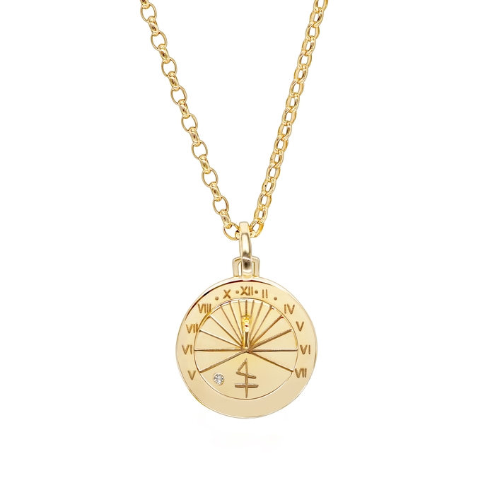 K18YG×ダイヤモンド / SUN DIAL. ペンダントトップ
