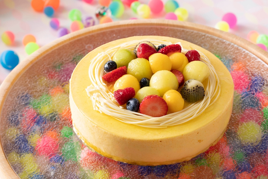 ころころビー玉フルーツケーキ