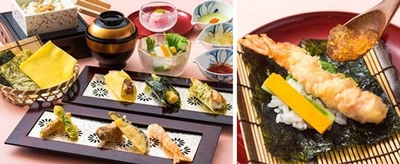 7月23日は「天ぷらの日」で夏バテ防止！？ 新感覚！海苔で巻いて食べる「天ぷら×手巻き寿司」 2018年7月23日（月）より大阪新阪急ホテルにて販売