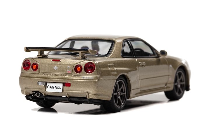 1/43 日産 スカイライン GT-R Mspec Nur (BNR34) 2002 Silica Brass:右後