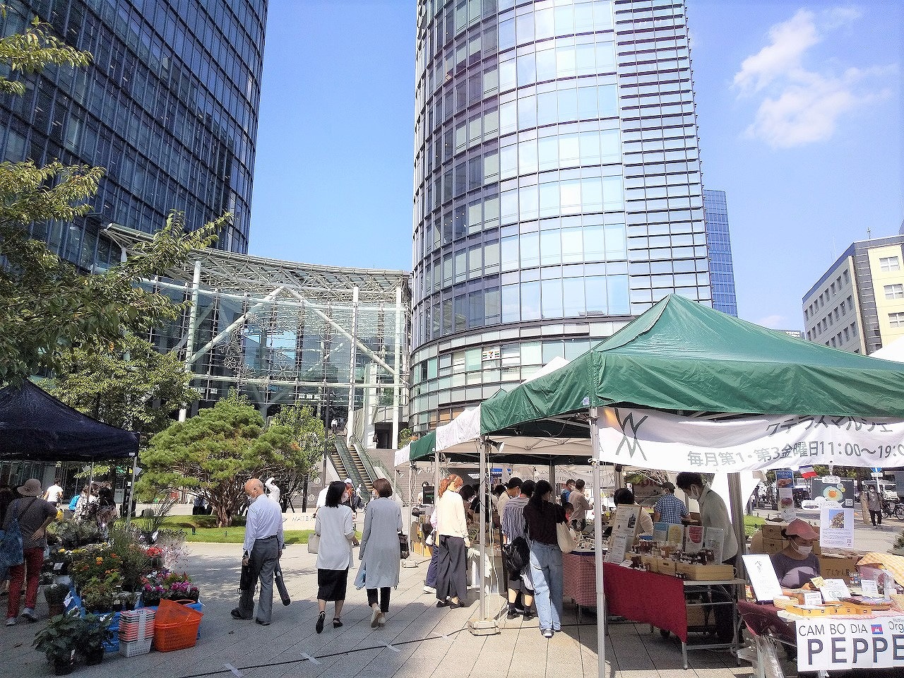 10/16（金）神田淡路町のワテラス広場にてマルシェ開催！旬の果物やキノコ、無農薬野菜、手作りスイーツ、野草茶や薬膳茶などなど専門店が並びます