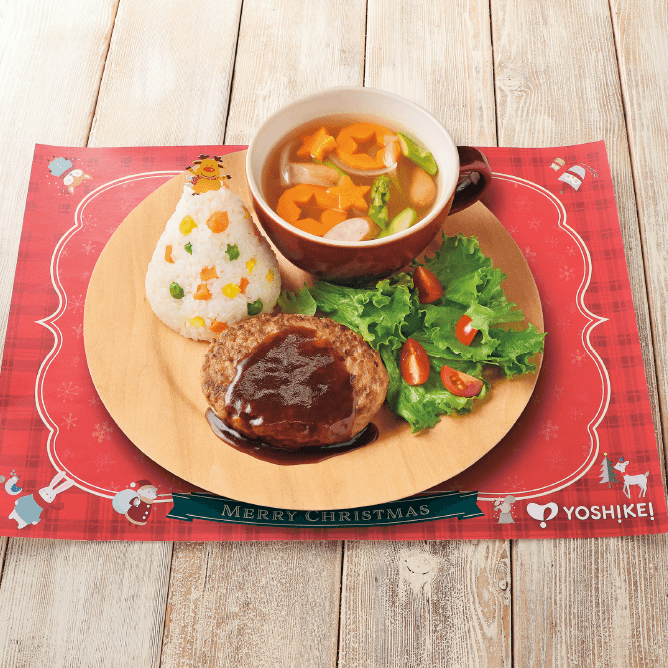 プチママ:クリスマスハンバーグプレート