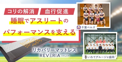 女子バレー・サッカー・ゴルフのアスリートが リカバリーマットレス「REVERIA」を愛用