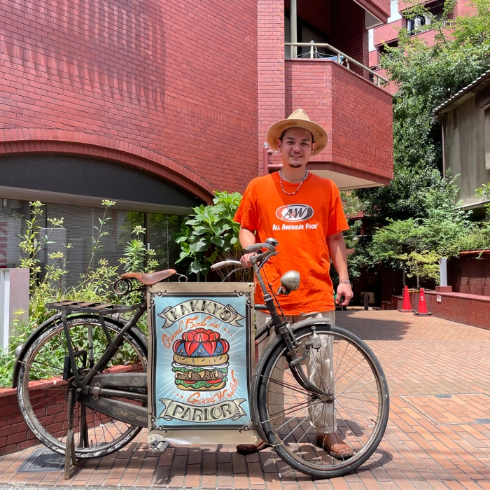 店頭看板の自転車　