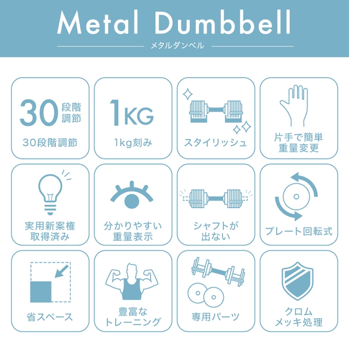 ライシン メタルダンベル 特徴