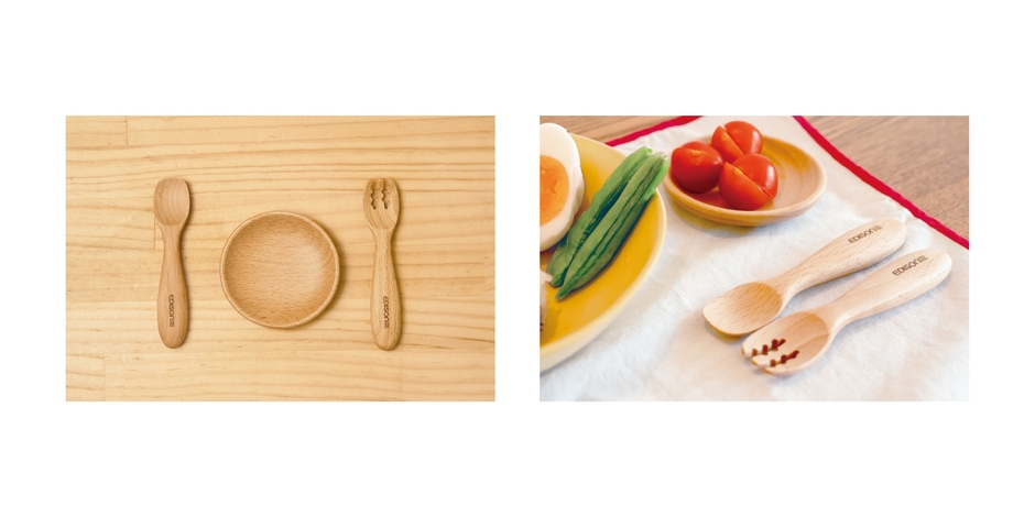 木のぬくもりたっぷり 付属の豆皿