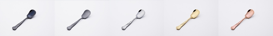 アイスクリームスプーン　Black、White、Silver、Gold、Rose