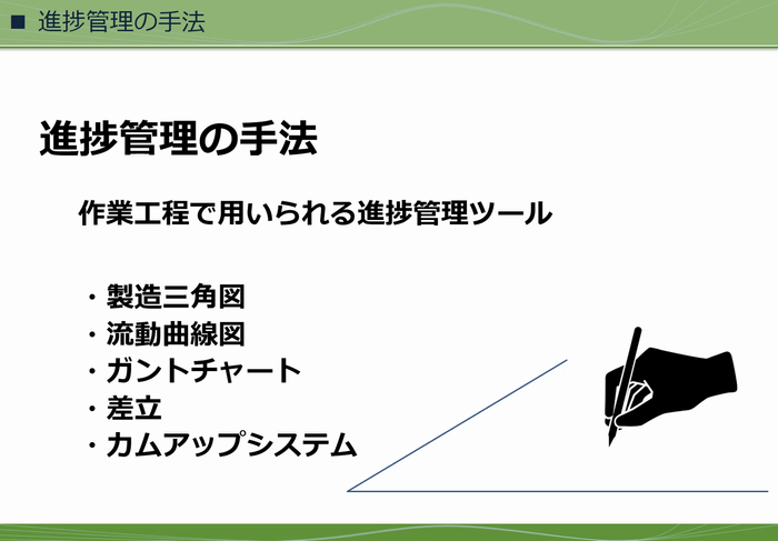 作業工程における進捗管理2