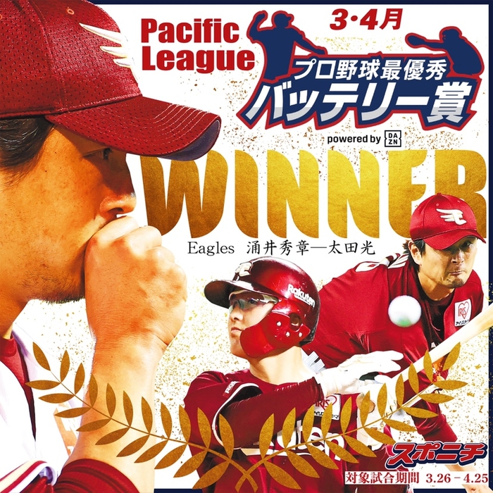 パ・リーグ　涌井秀章投手ー太田光捕手（楽天）