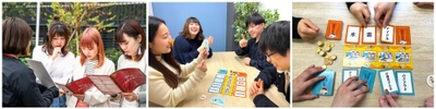 画像：“考える遊び”のイメージ｜左：謎解きゲーム／右2枚：ボードゲーム・カードゲーム