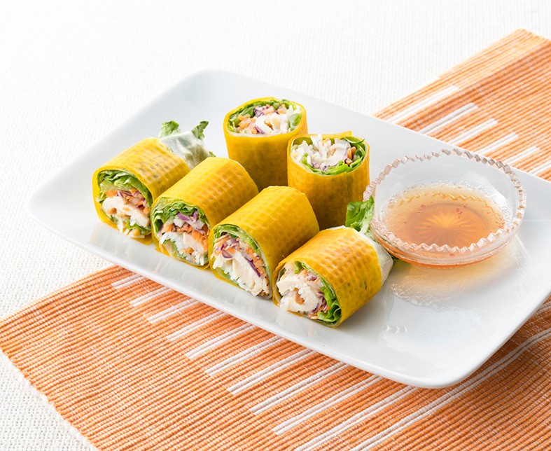 かぼちゃのベジート生春巻き(ローストチキン)(2)