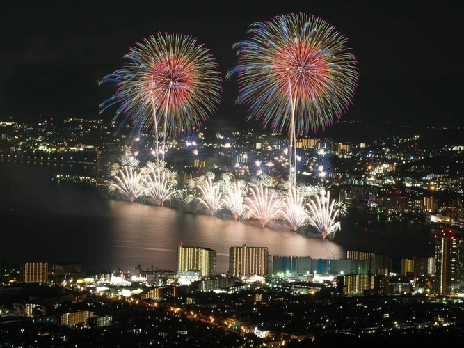 熱海海上花火大会をお部屋から※イメージ