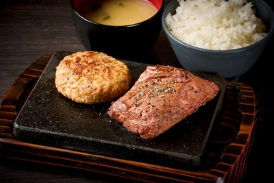 ハラミステーキ×ハンバーグトッピング