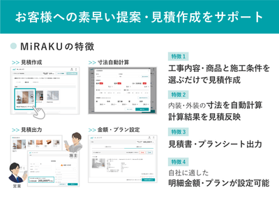 お客様への素早い提案・見積作成をサポート