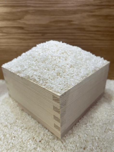 収穫の新米すくい