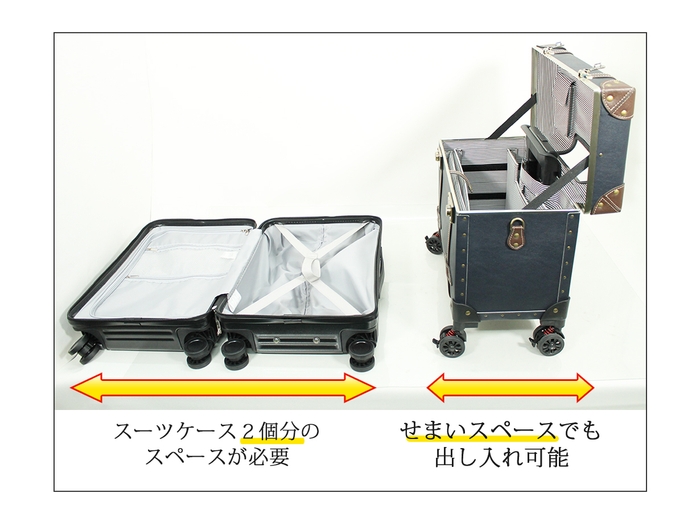 狭い場所でも出し入れ容易