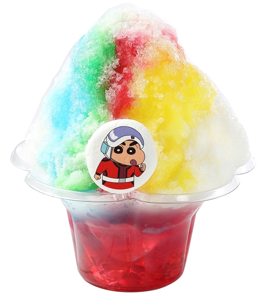 ▲カラフルなシロップが目印！ 「カスカベ防衛隊 かき氷」