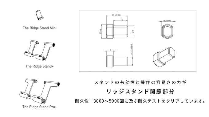 リッジスタンド関節部分