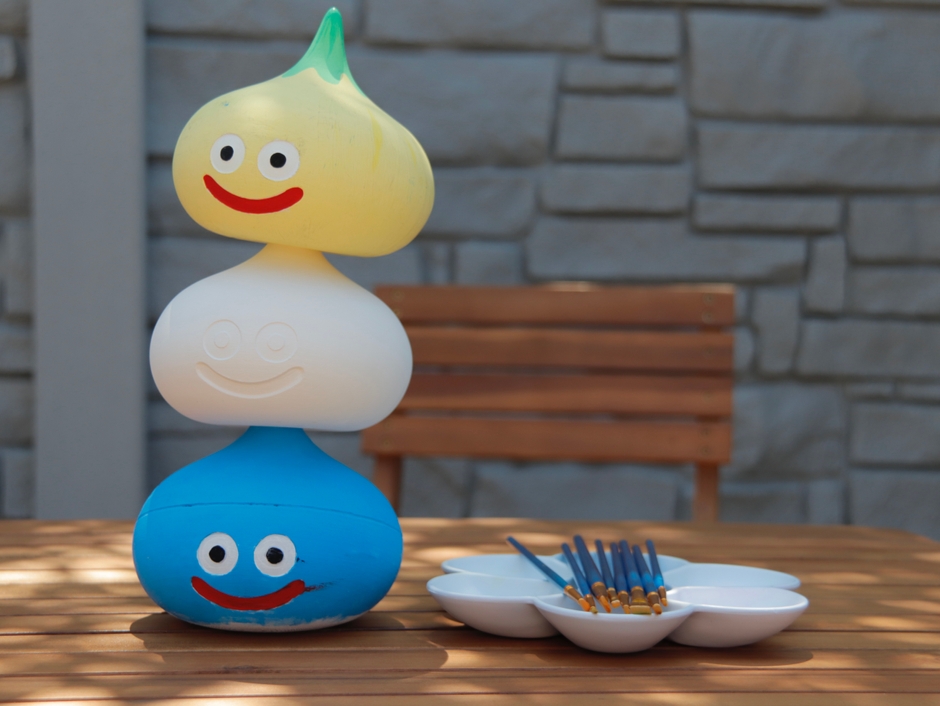 ▲スライム色塗り体験