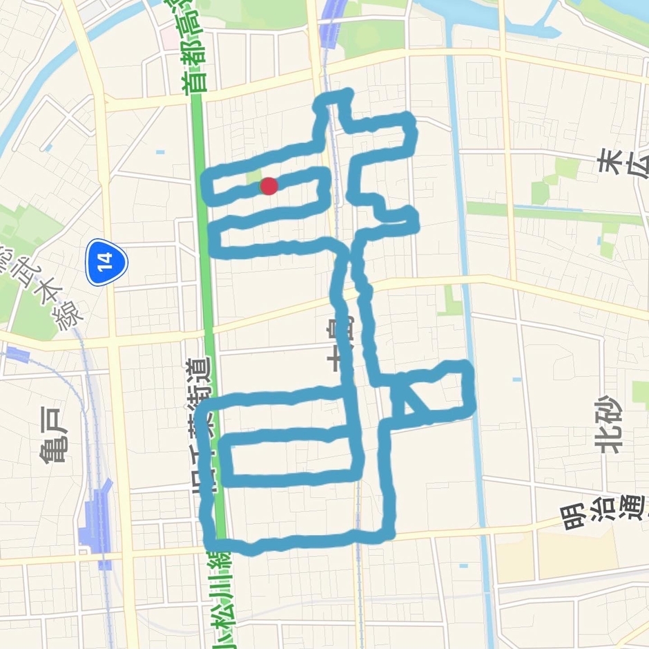 GPSアート「まちおこし」の「ま」(1)