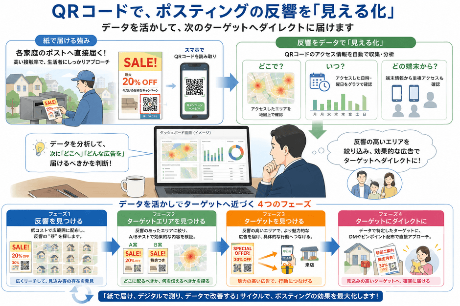QRコードを用いたポスティングとは