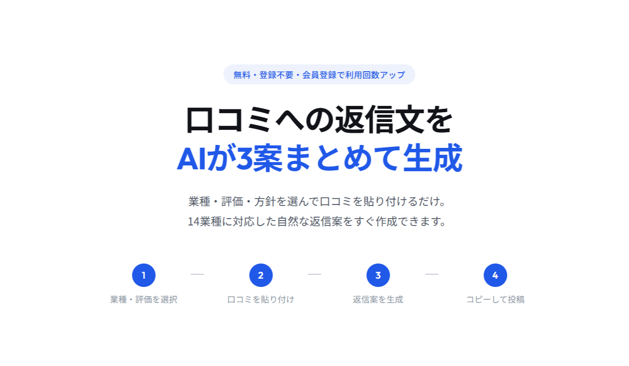 Googleなどのクチコミ返信をAIが自動生成する店舗向けクチコミ返信AIサービス「LocalReview（ローカルレビュー）」を提供開始