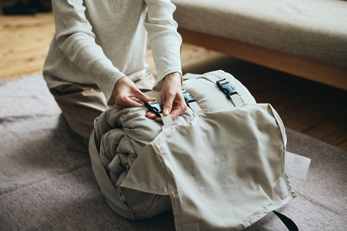 1分で楽に収納(特許取得の方式)