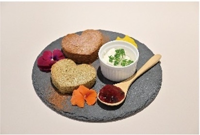 ハートのスコーンプレート