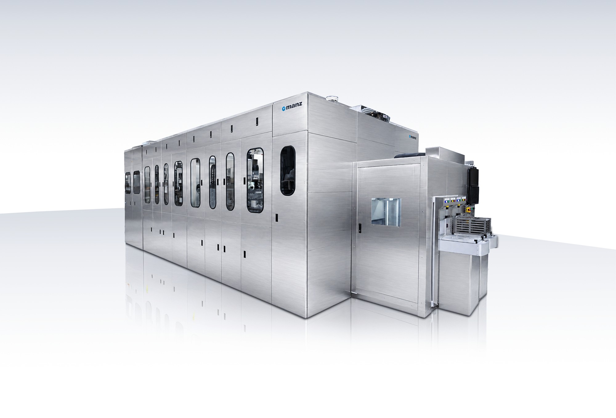 台湾Manz Asia、世界初の310mm角PLP向けECD量産システムを納入 FOPLP、CoPoS、TGVに対応 AI・HPC・HBM向け先進パッケージング装置を強化