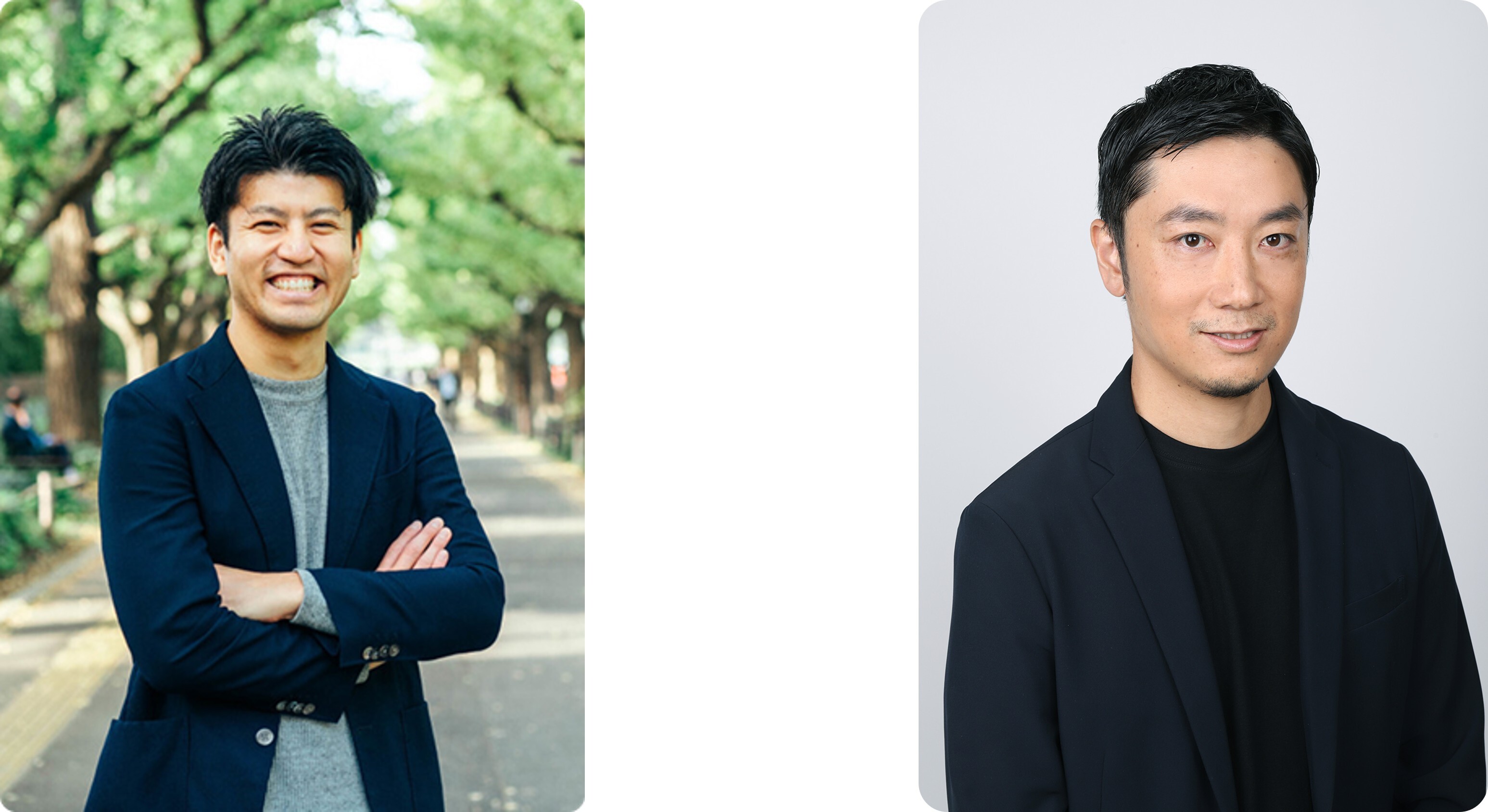 TRUSTART 代表取締役 大江(左)、Studio LOC 代表社員 長田(右)