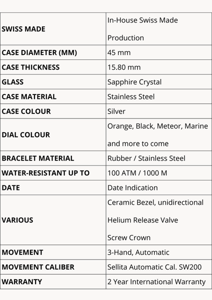 本気のプロ仕様機械式ダイバーズウォッチです。